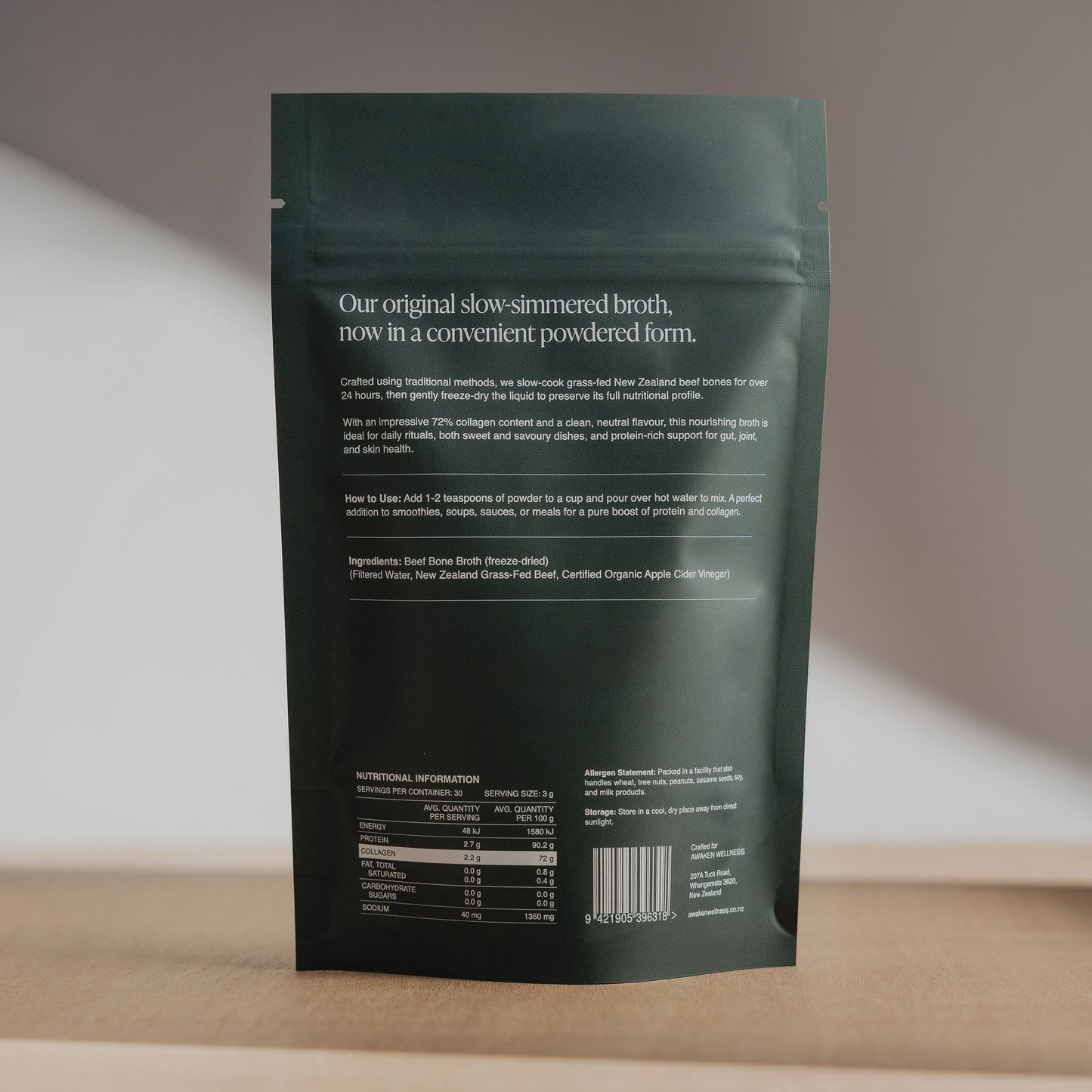 NZ Grass Fed Beef Broth Powder