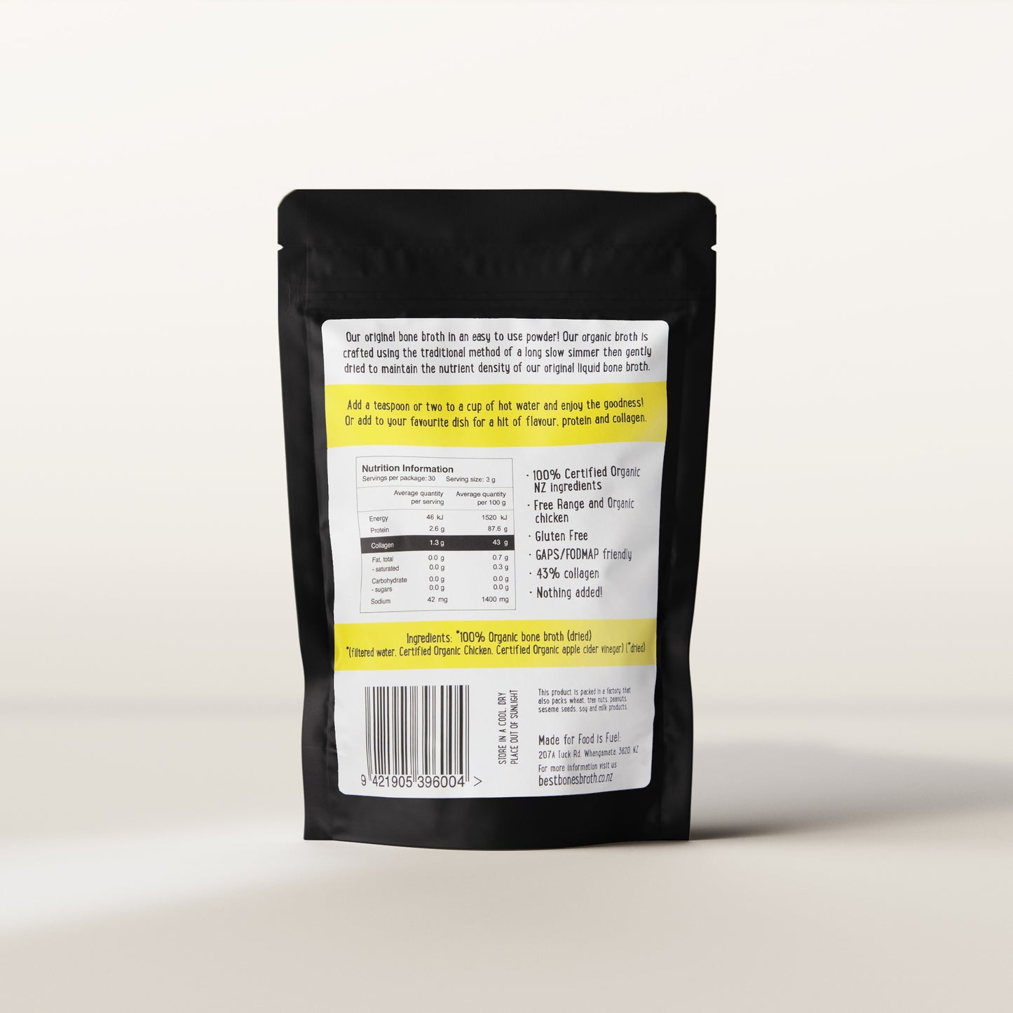 Organic Chicken Bone Broth Powder